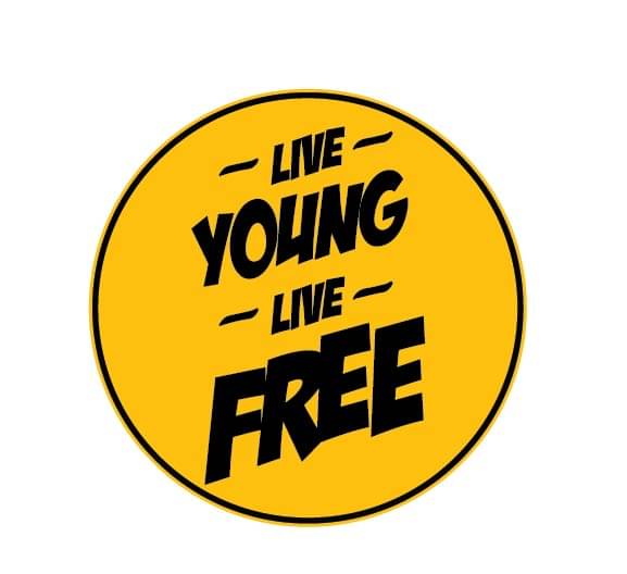     			PEACOCKRIDE Live Young Live Free Bike Sticker ( PVC Vinyl )