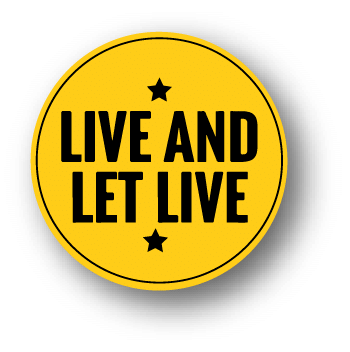     			PEACOCKRIDE Live and Let Live Bike Sticker ( PVC Vinyl )