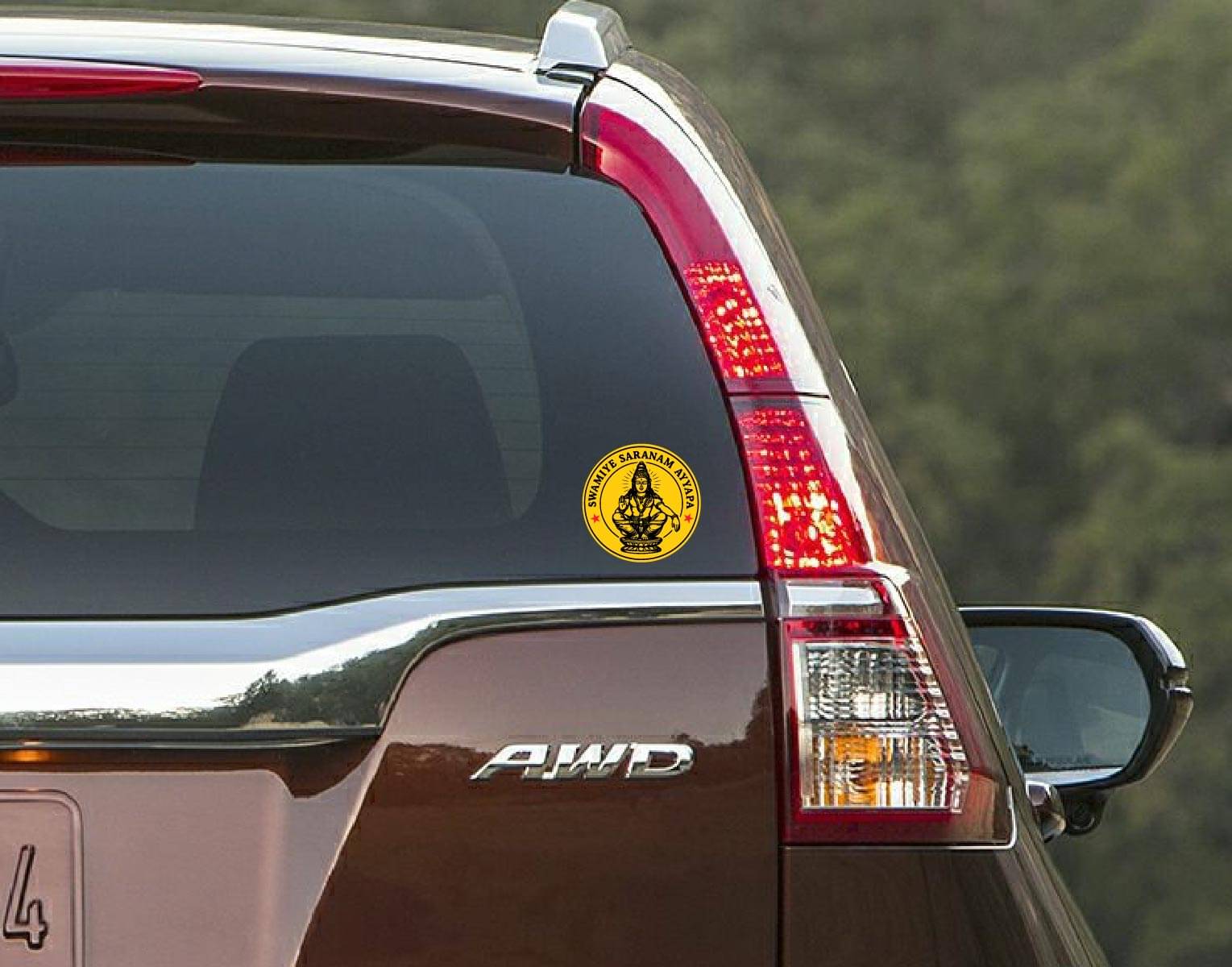 PEACOCKRIDE Lord Ayyappan I Iyyappan I Swamiye Saranam Ayyapa I Sabarimala I Car Window Sticker ( PVC Vinyl )     			PEACOCKRIDE Lord Ayyappan I Iyyappan I Swamiye Saranam Ayyapa I Sabarimala I Car Window Sticker ( PVC Vinyl )