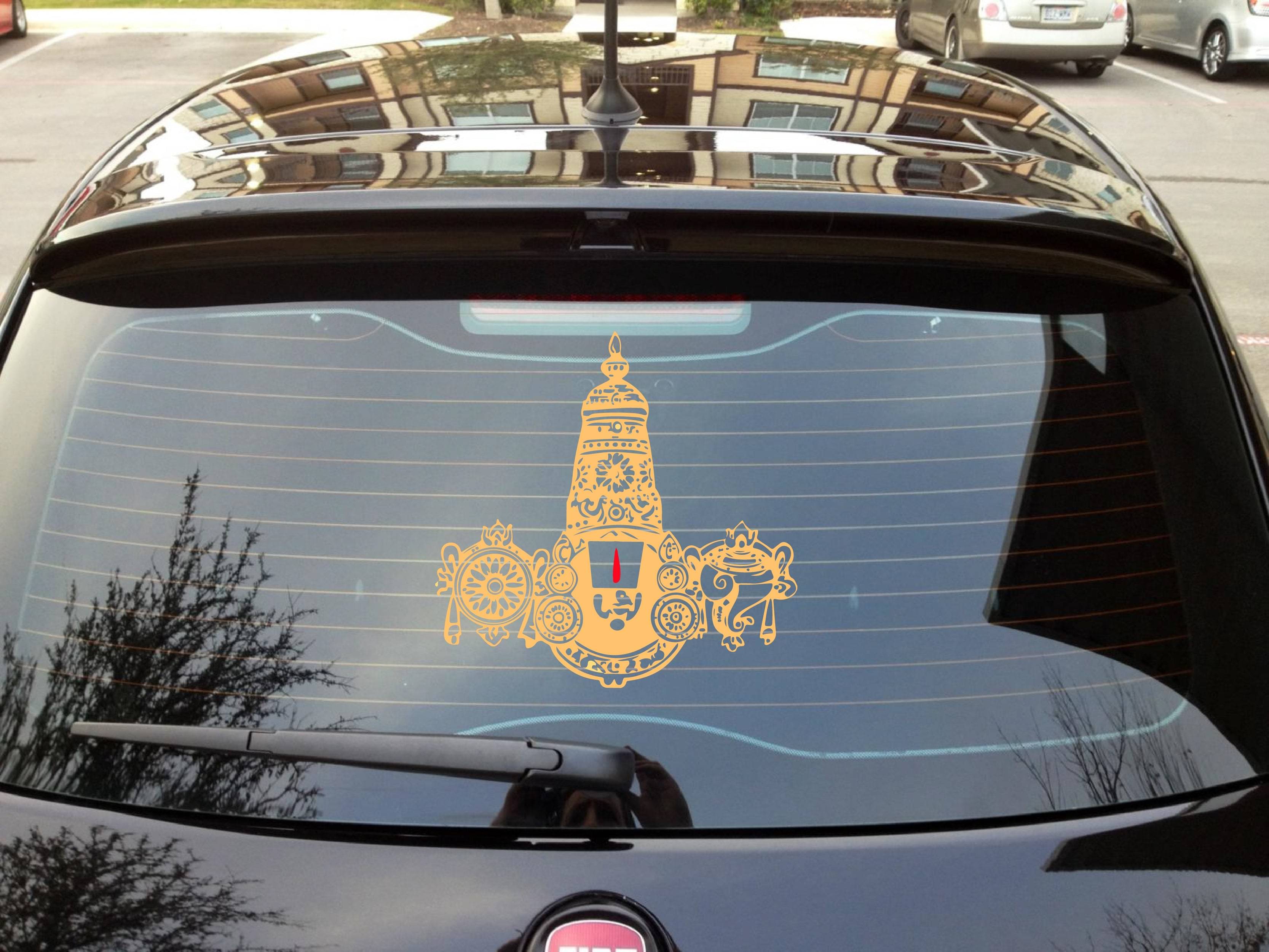 PEACOCKRIDE Lord Balaji I Lord Venkateshwara I Lord Balaji I Lord Srinivasa I Car Window Decal ( PVC Vinyl )     			PEACOCKRIDE Lord Balaji I Lord Venkateshwara I Lord Balaji I Lord Srinivasa I Car Window Decal ( PVC Vinyl )