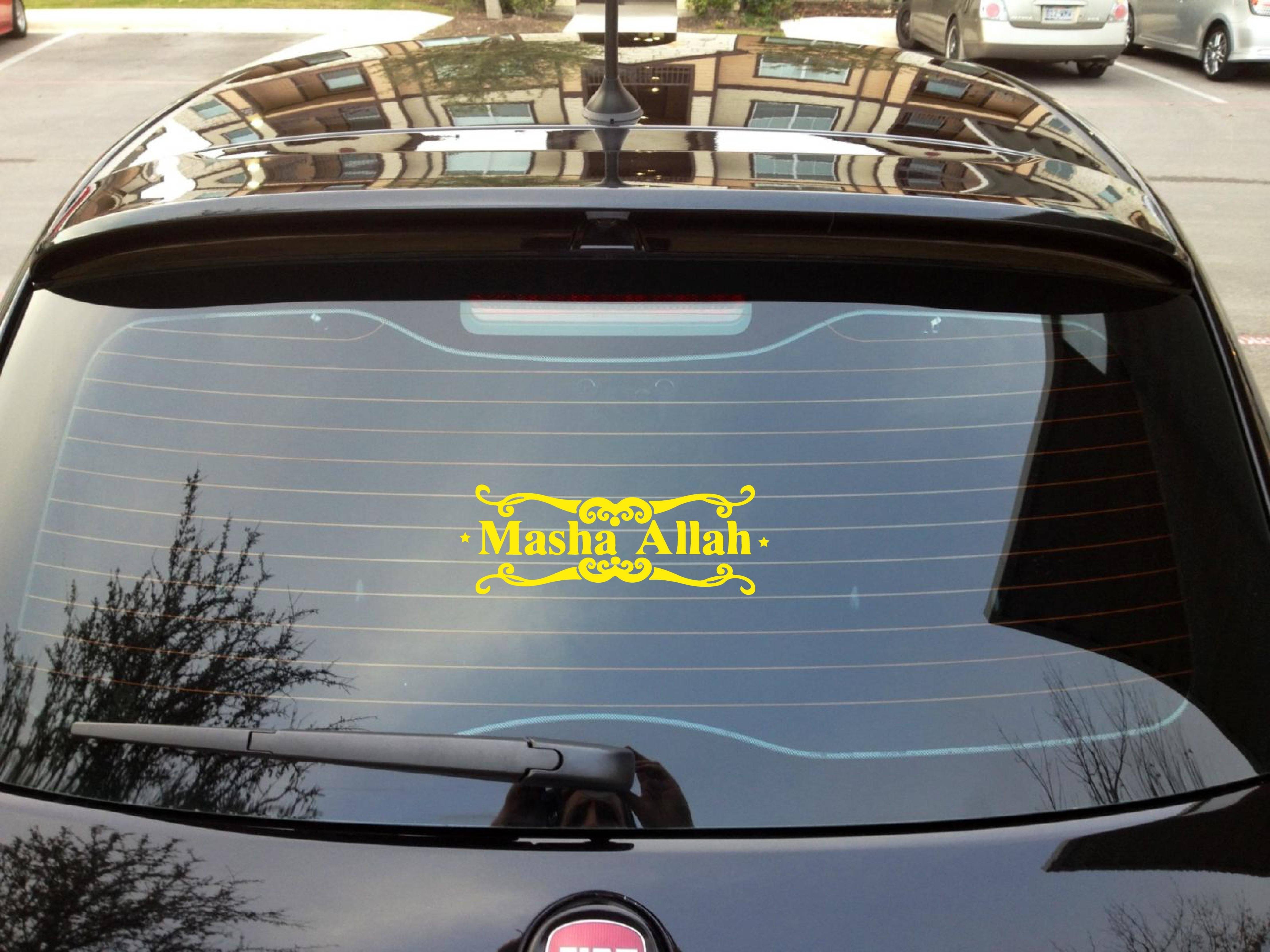 PEACOCKRIDE Masha Allah I Islamic Series Car Window Decal ( PVC Vinyl ) PEACOCKRIDE Masha Allah I Islamic Series Car Window Decal ( PVC Vinyl )