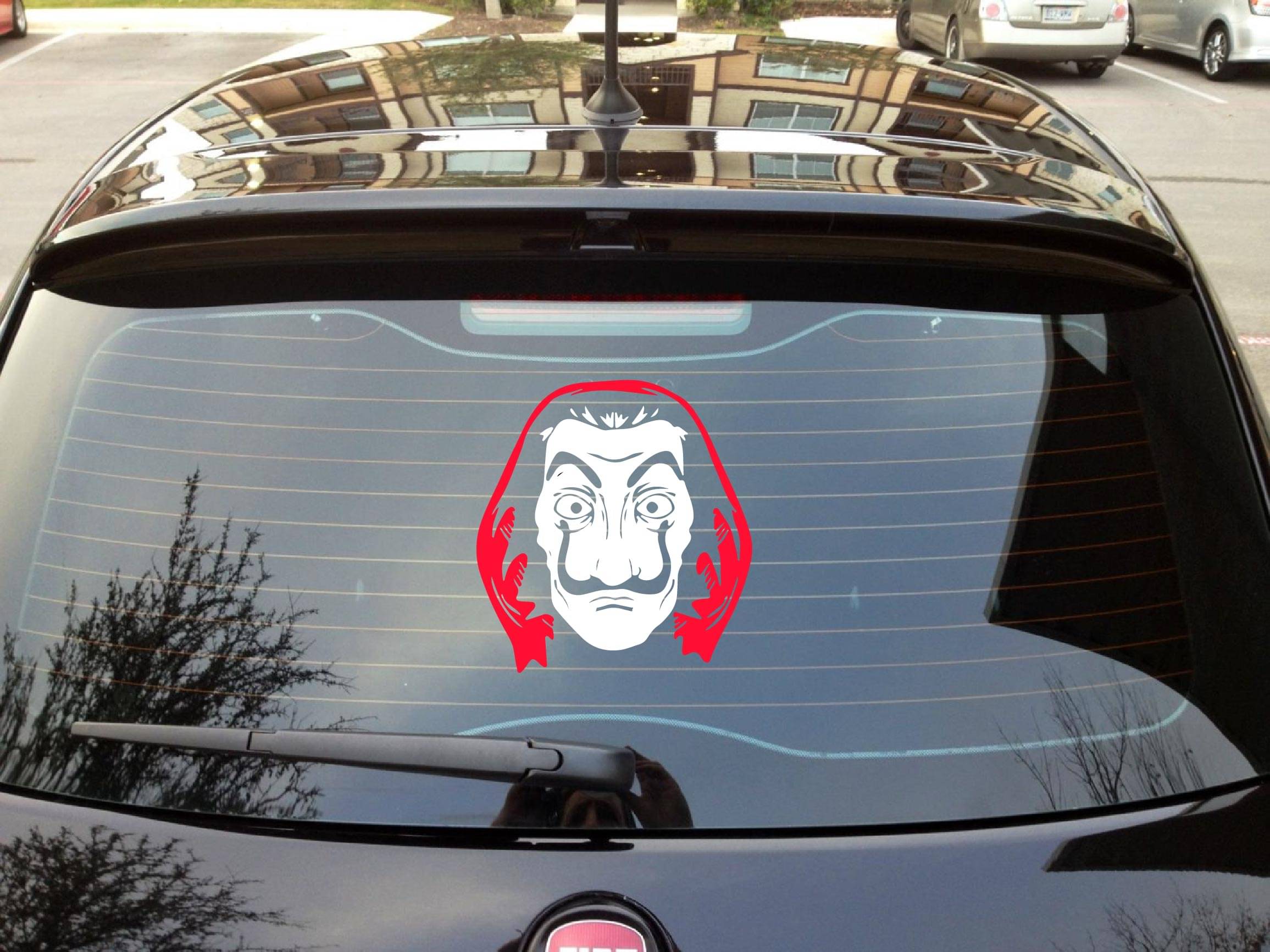 PEACOCKRIDE Money Heist I La casa de Papel I Bella ciao I Car Window Decal ( PVC Vinyl )     			PEACOCKRIDE Money Heist I La casa de Papel I Bella ciao I Car Window Decal ( PVC Vinyl )