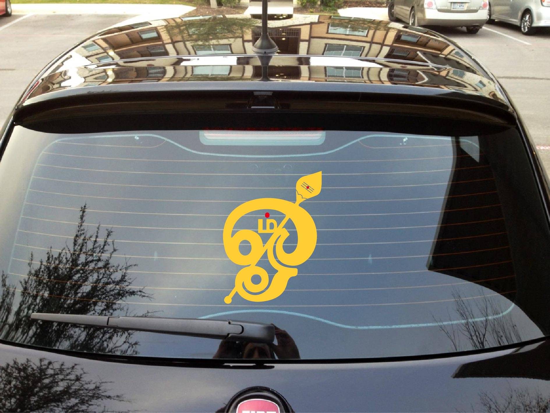     			PEACOCKRIDE Ohm-Tamil Car Window Decal ( PVC Vinyl )