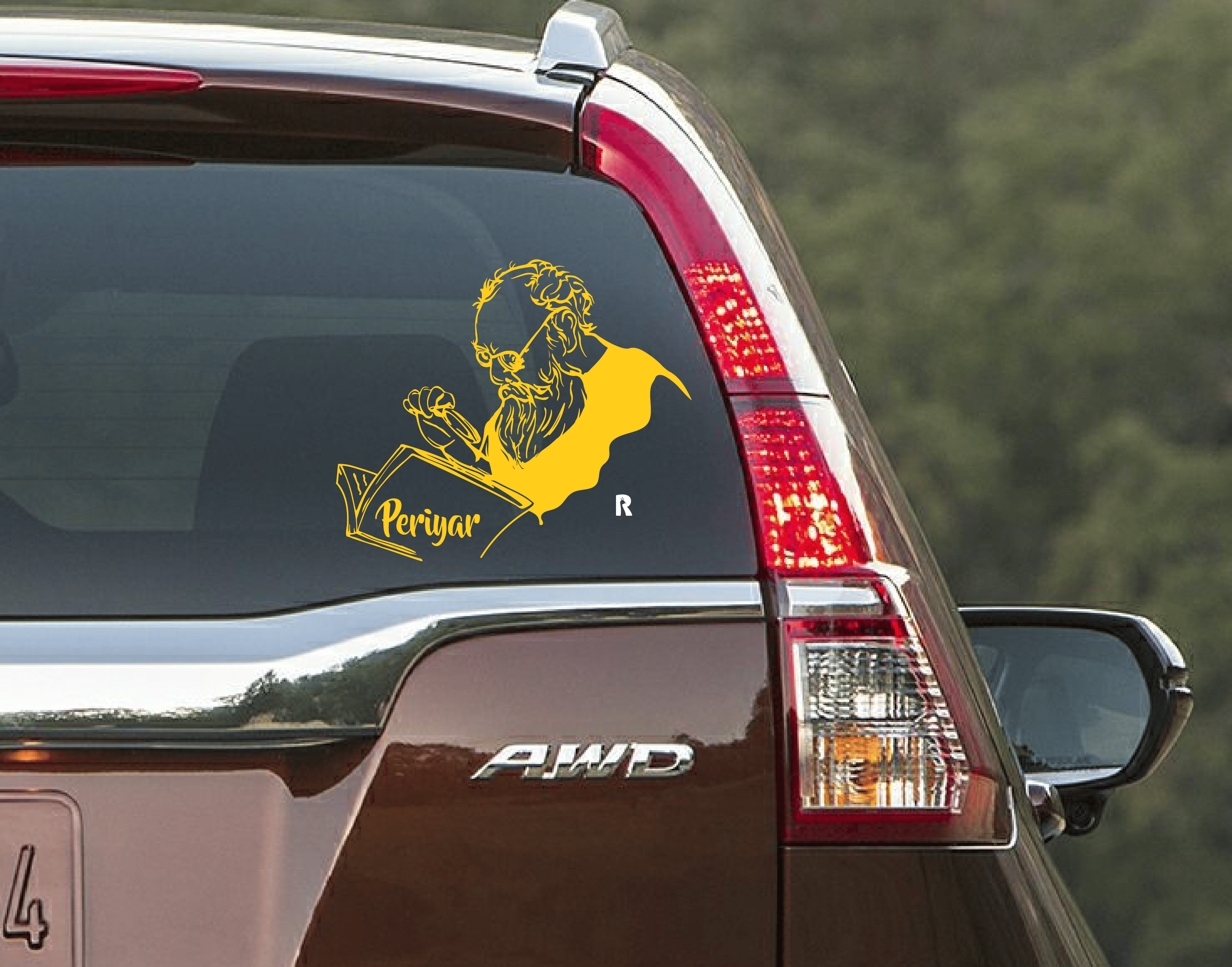     			PEACOCKRIDE Periyar The Legend Car Window Decal ( PVC Vinyl )