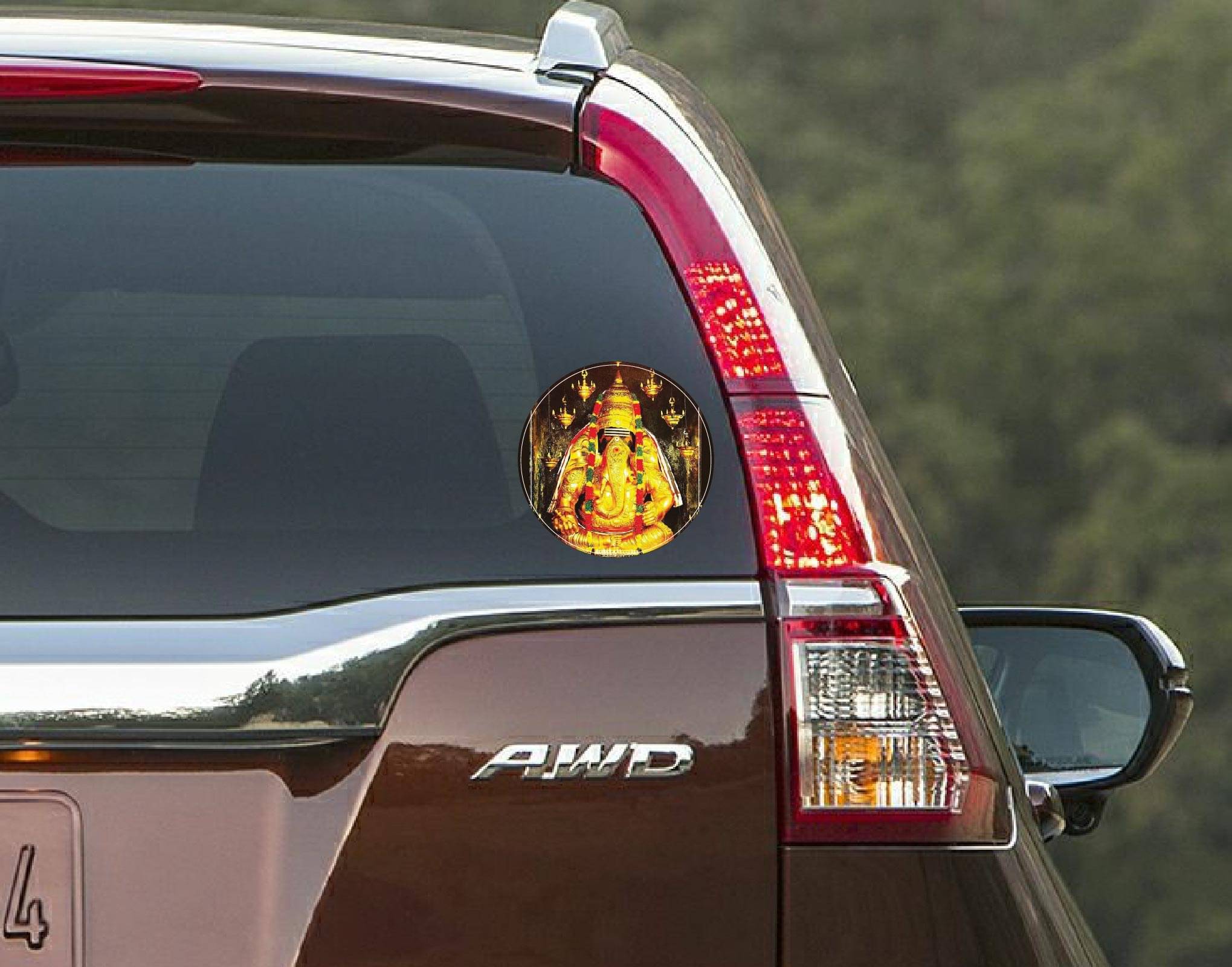 PEACOCKRIDE Pillaiyarpatti Karpaga Vinayagar I Vinayagar I Car Window Sticker ( PVC Vinyl )     			PEACOCKRIDE Pillaiyarpatti Karpaga Vinayagar I Vinayagar I Car Window Sticker ( PVC Vinyl )