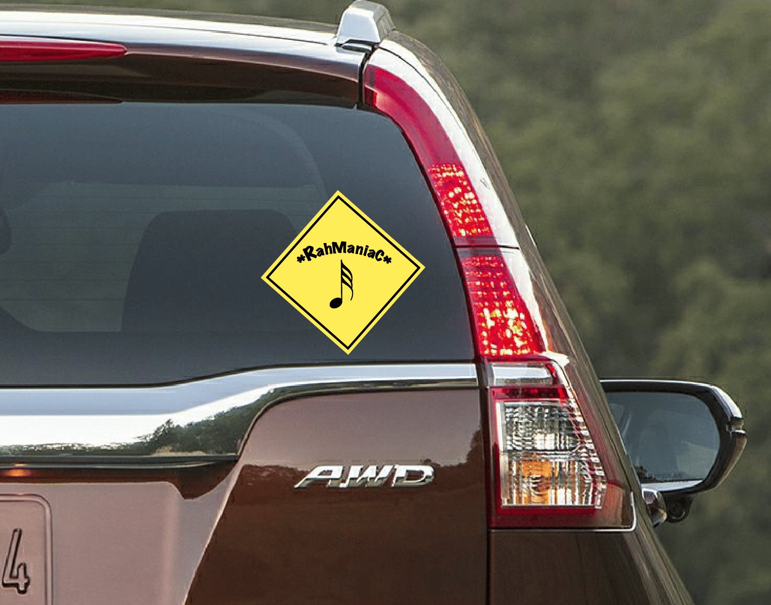     			PEACOCKRIDE Rahmaniac Car Window Decal ( PVC Vinyl )