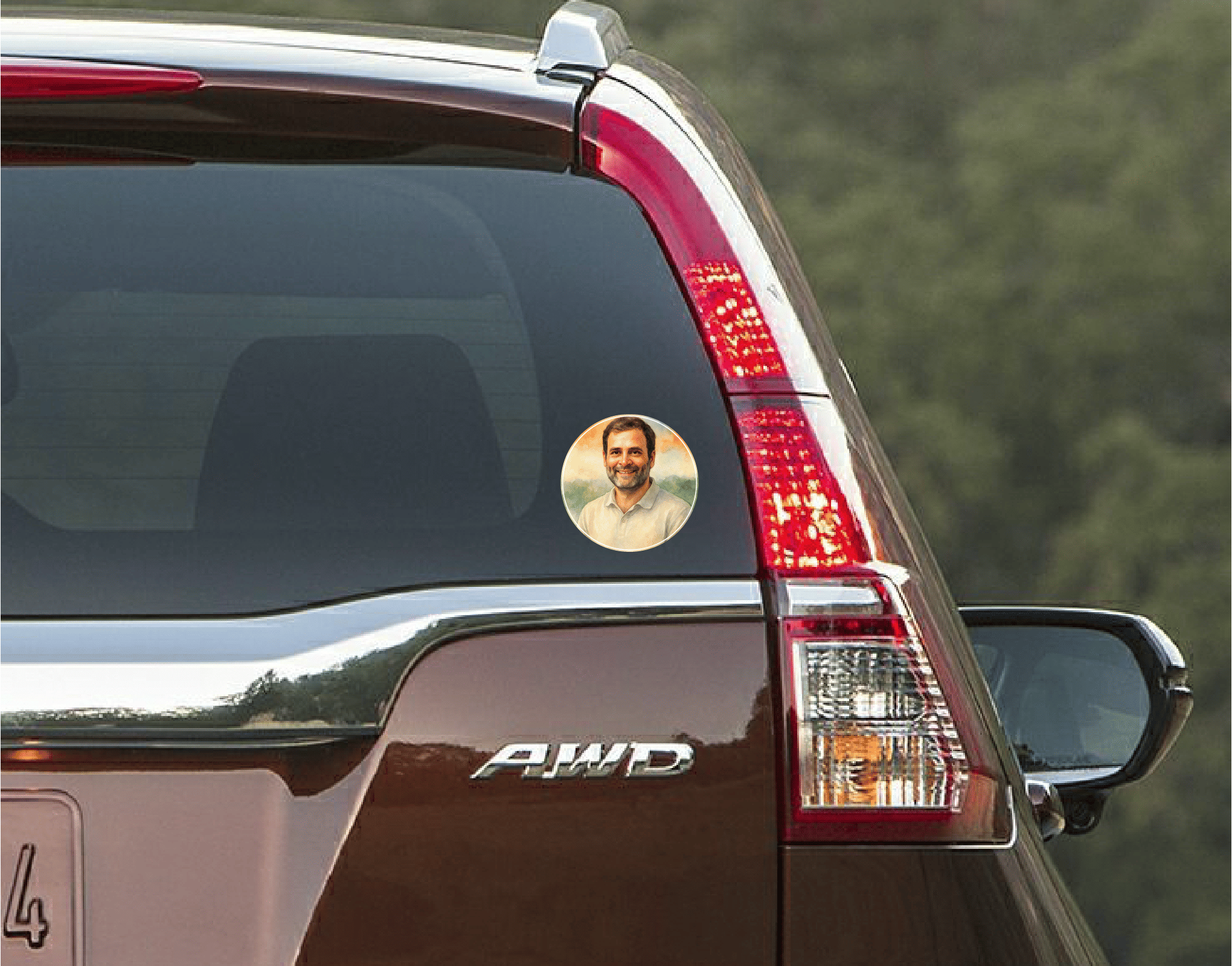 PEACOCKRIDE Rahul Gandhi I Indian National Congress I INC I Car Window Sticker ( PVC Vinyl )     			PEACOCKRIDE Rahul Gandhi I Indian National Congress I INC I Car Window Sticker ( PVC Vinyl )