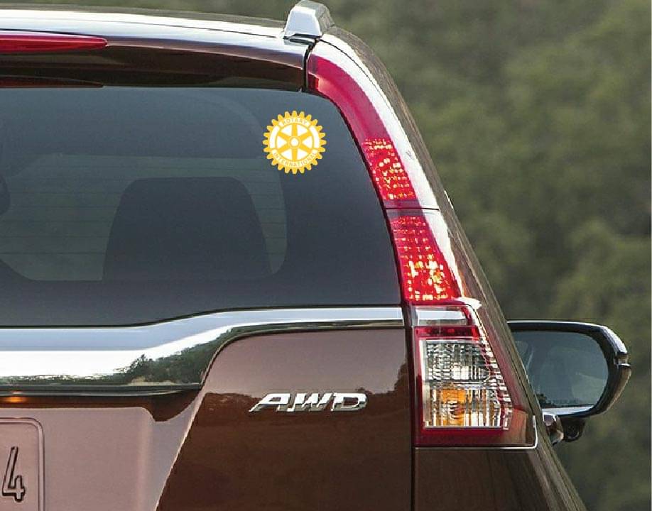 PEACOCKRIDE Rotary Club I Rotary International I Car Window Sticker ( PVC Vinyl )     			PEACOCKRIDE Rotary Club I Rotary International I Car Window Sticker ( PVC Vinyl )