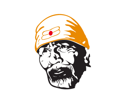     			PEACOCKRIDE Sai Baba Bike Sticker ( PVC Vinyl )
