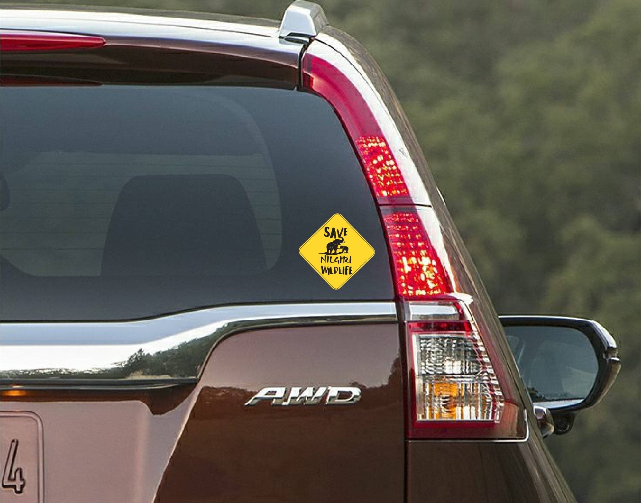 PEACOCKRIDE Save Nilgri Wild Life I Save Wild Life I Forest I Environmental I Car Window Sticker ( PVC Vinyl )     			PEACOCKRIDE Save Nilgri Wild Life I Save Wild Life I Forest I Environmental I Car Window Sticker ( PVC Vinyl )