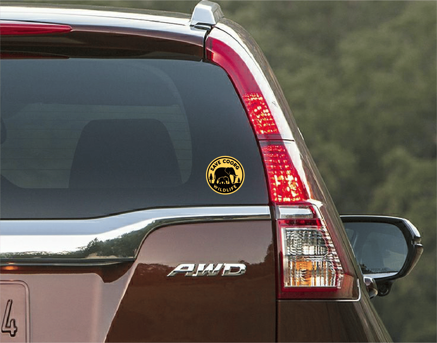 PEACOCKRIDE Save Wild Life I Save Coorg Wild Life I Animal I Forest I Environmental I Karnataka I Car Window Sticker ( PVC Vinyl )     			PEACOCKRIDE Save Wild Life I Save Coorg Wild Life I Animal I Forest I Environmental I Karnataka I Car Window Sticker ( PVC Vinyl )