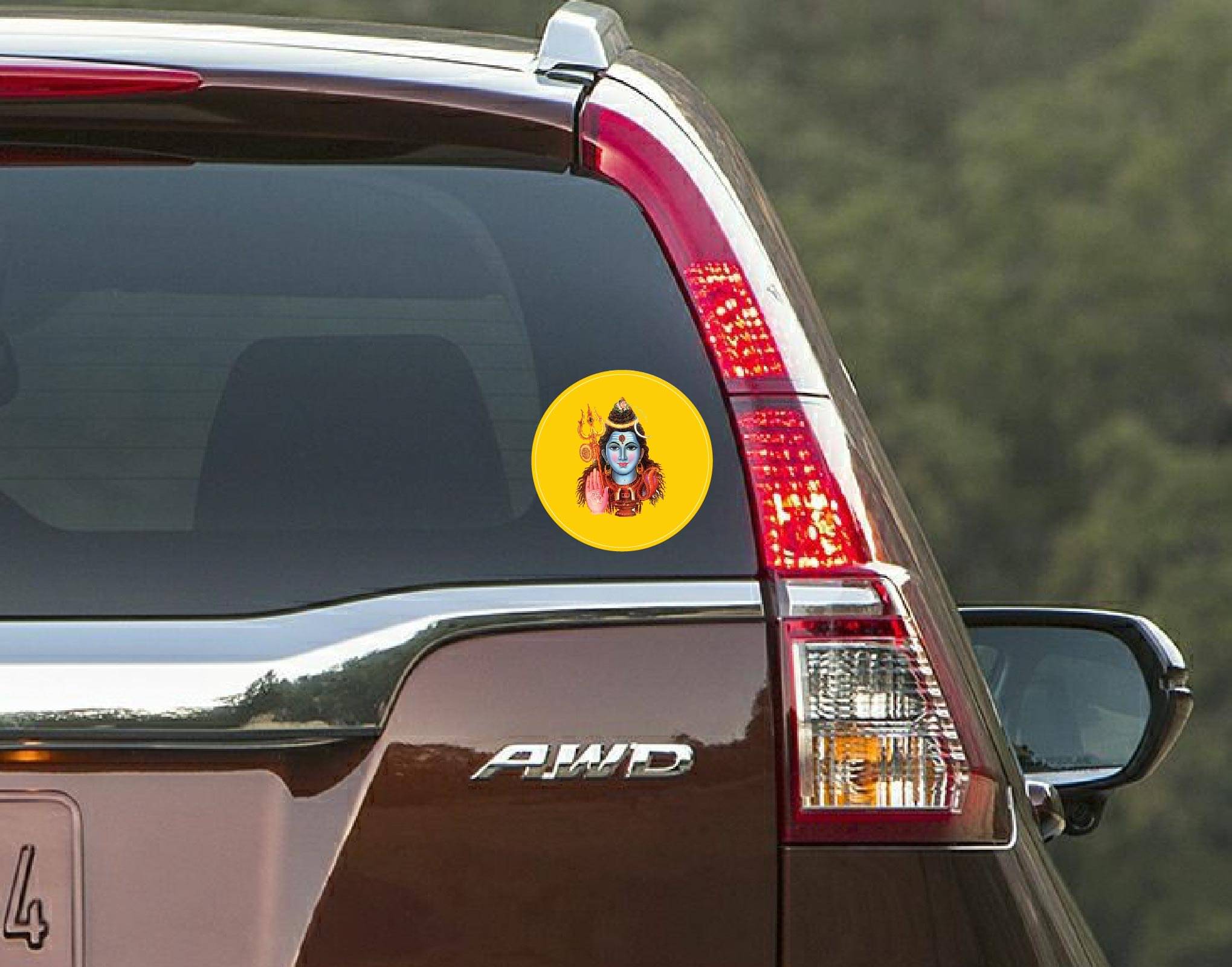 PEACOCKRIDE Sivan I Shivan I Car Window Sticker ( PVC Vinyl )     			PEACOCKRIDE Sivan I Shivan I Car Window Sticker ( PVC Vinyl )