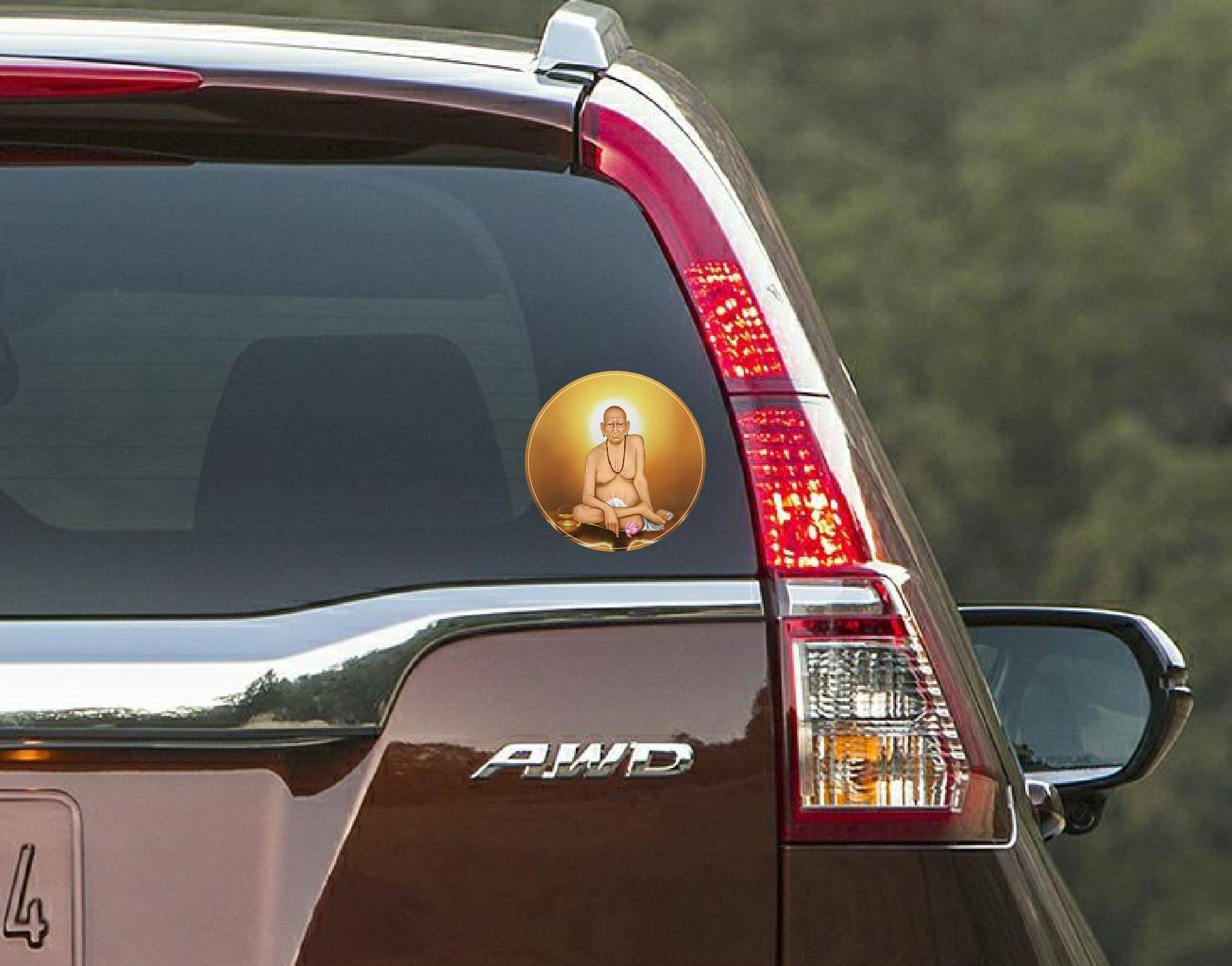 PEACOCKRIDE Swami Samarth I Shri Swami Samarth Maharaj I Car Window Sticker ( PVC Vinyl )     			PEACOCKRIDE Swami Samarth I Shri Swami Samarth Maharaj I Car Window Sticker ( PVC Vinyl )