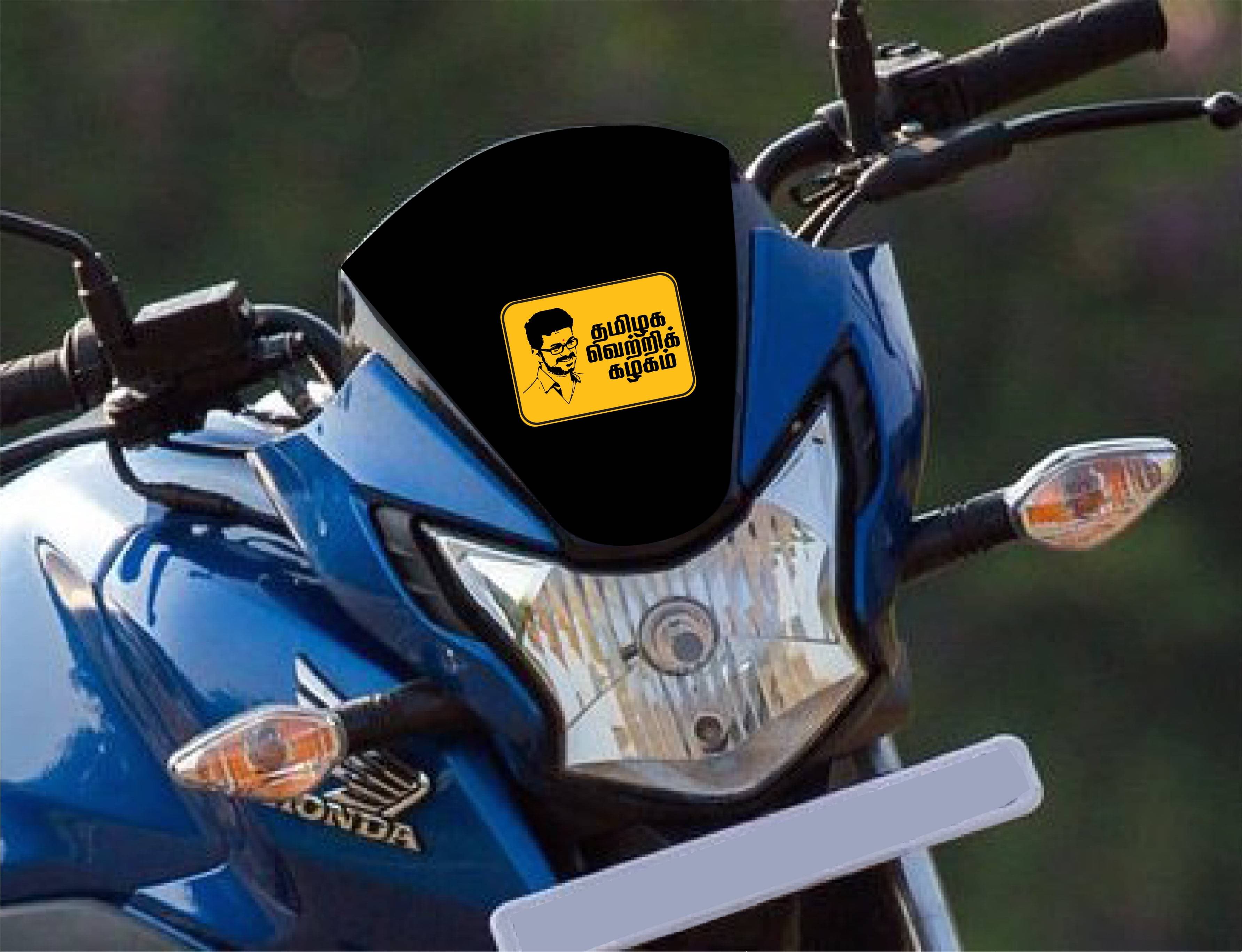 PEACOCKRIDE Thanga Thalapathy Vijay I Tamilaga Vettri Kazhagam I TVK I Bike Stikcer ( PVC Vinyl ) PEACOCKRIDE Thanga Thalapathy Vijay I Tamilaga Vettri Kazhagam I TVK I Bike Stikcer ( PVC Vinyl )