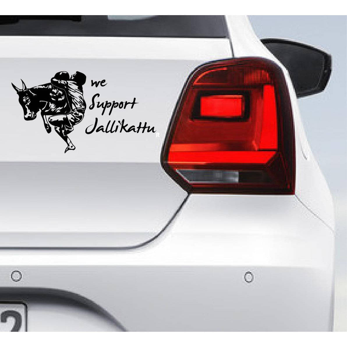 PEACOCKRIDE We Support Jallikattu Car Bumper Sticker ( PVC Vinyl )     			PEACOCKRIDE We Support Jallikattu Car Bumper Sticker ( PVC Vinyl )