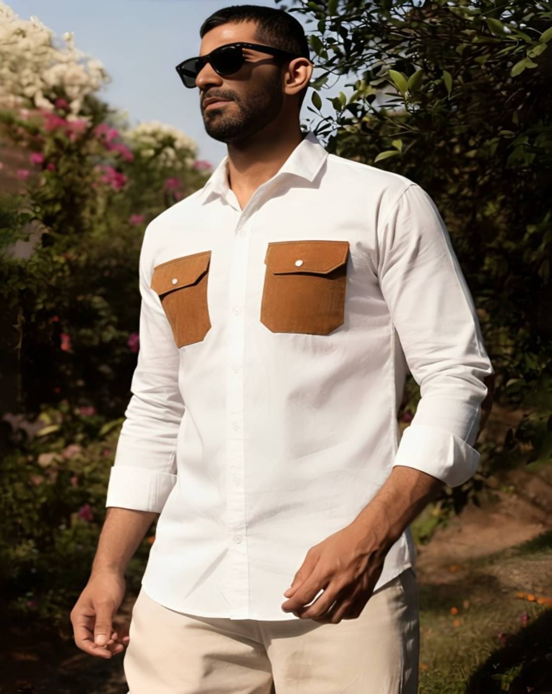 PLUS PARADISE Cotton Blend Regular Fit Solids Full Sleeves Men's Casual Shirt - White ( Pack of 1 )     			PLUS PARADISE Cotton Blend Regular Fit Solids Full Sleeves Men's Casual Shirt - White ( Pack of 1 )