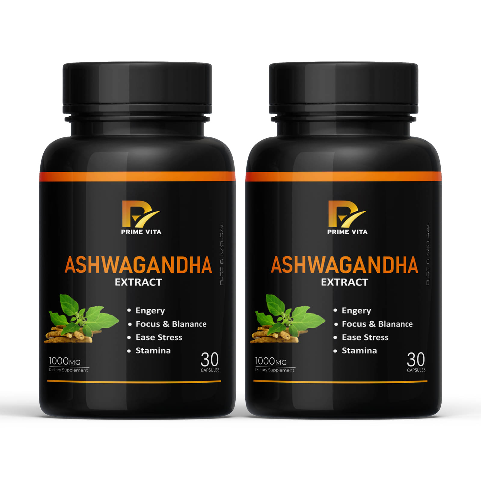     			PRIMEVITA Ashwagandha Capsules 1000mg (60 Veg Caps) | Ayurvedic Stress Relief, Energy & Stamina Booster for Men & Women | Improves Strength, Focus, Immunity & Hormonal Balance | Ayurvedic Adaptogen Supplement