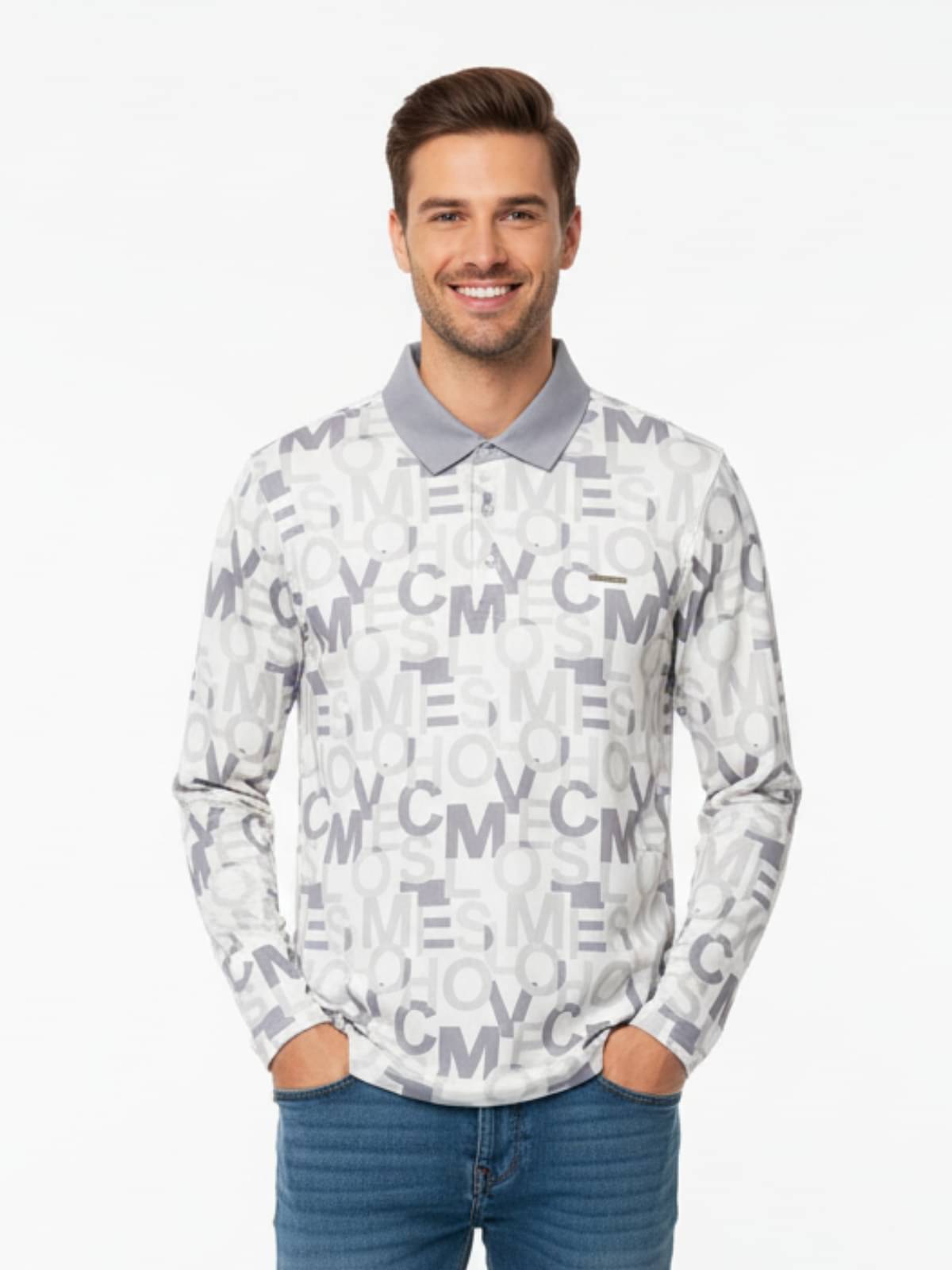 ParcelYard Cotton Blend Polo Collar Men's Sweatshirt - White ( Pack of 1 ) ParcelYard Cotton Blend Polo Collar Men's Sweatshirt - White ( Pack of 1 )