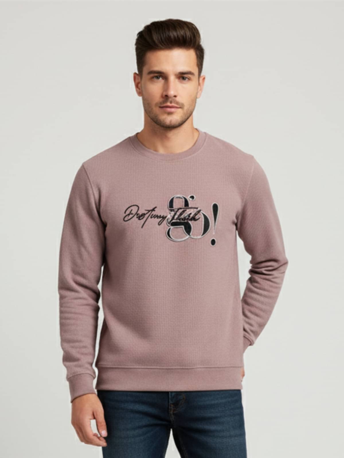 ParcelYard Cotton Blend Round Neck Men's Sweatshirt - Cream ( Pack of 1 ) ParcelYard Cotton Blend Round Neck Men's Sweatshirt - Cream ( Pack of 1 )