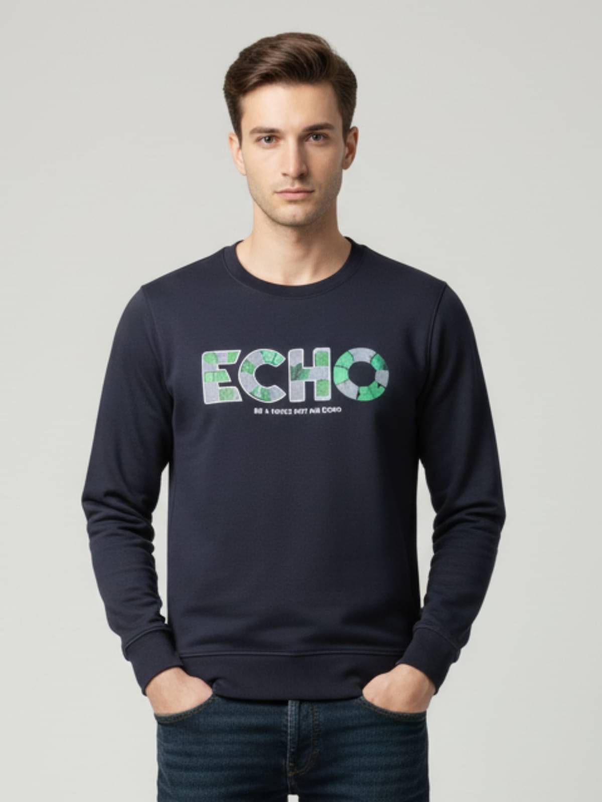 ParcelYard Cotton Blend Round Neck Men's Sweatshirt - Navy ( Pack of 1 )     			ParcelYard Cotton Blend Round Neck Men's Sweatshirt - Navy ( Pack of 1 )