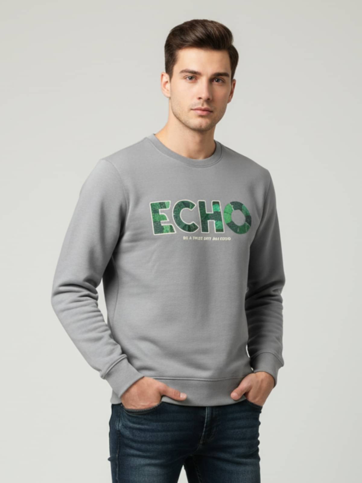 ParcelYard Cotton Blend Round Neck Men's Sweatshirt - Grey ( Pack of 1 ) ParcelYard Cotton Blend Round Neck Men's Sweatshirt - Grey ( Pack of 1 )