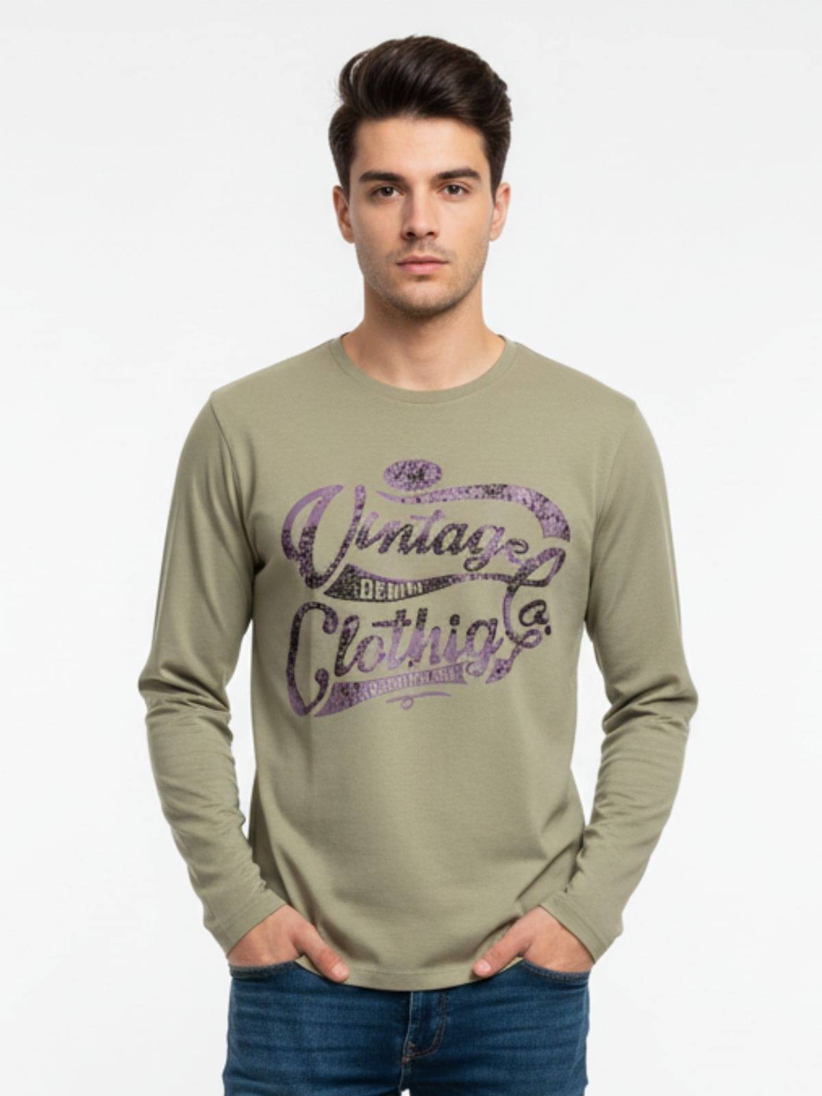 ParcelYard Cotton Blend Round Neck Men's Sweatshirt - Beige ( Pack of 1 ) ParcelYard Cotton Blend Round Neck Men's Sweatshirt - Beige ( Pack of 1 )