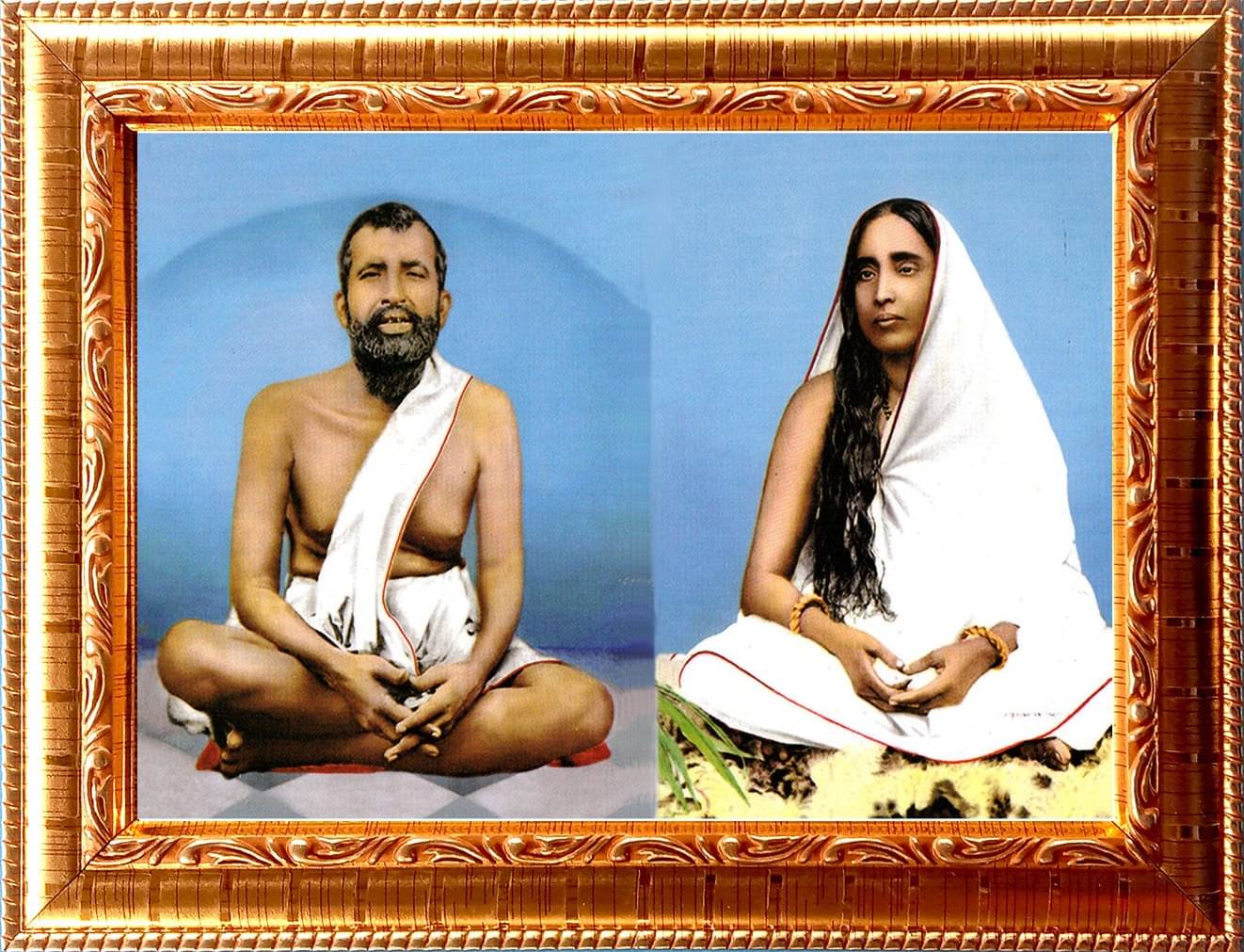     			RAMKRISHNA SARARDA Golden Photo Frame with 8.75 inch (Width) x 6.75 inch (Length) inch Photo fitted With Wall Hanging Mount