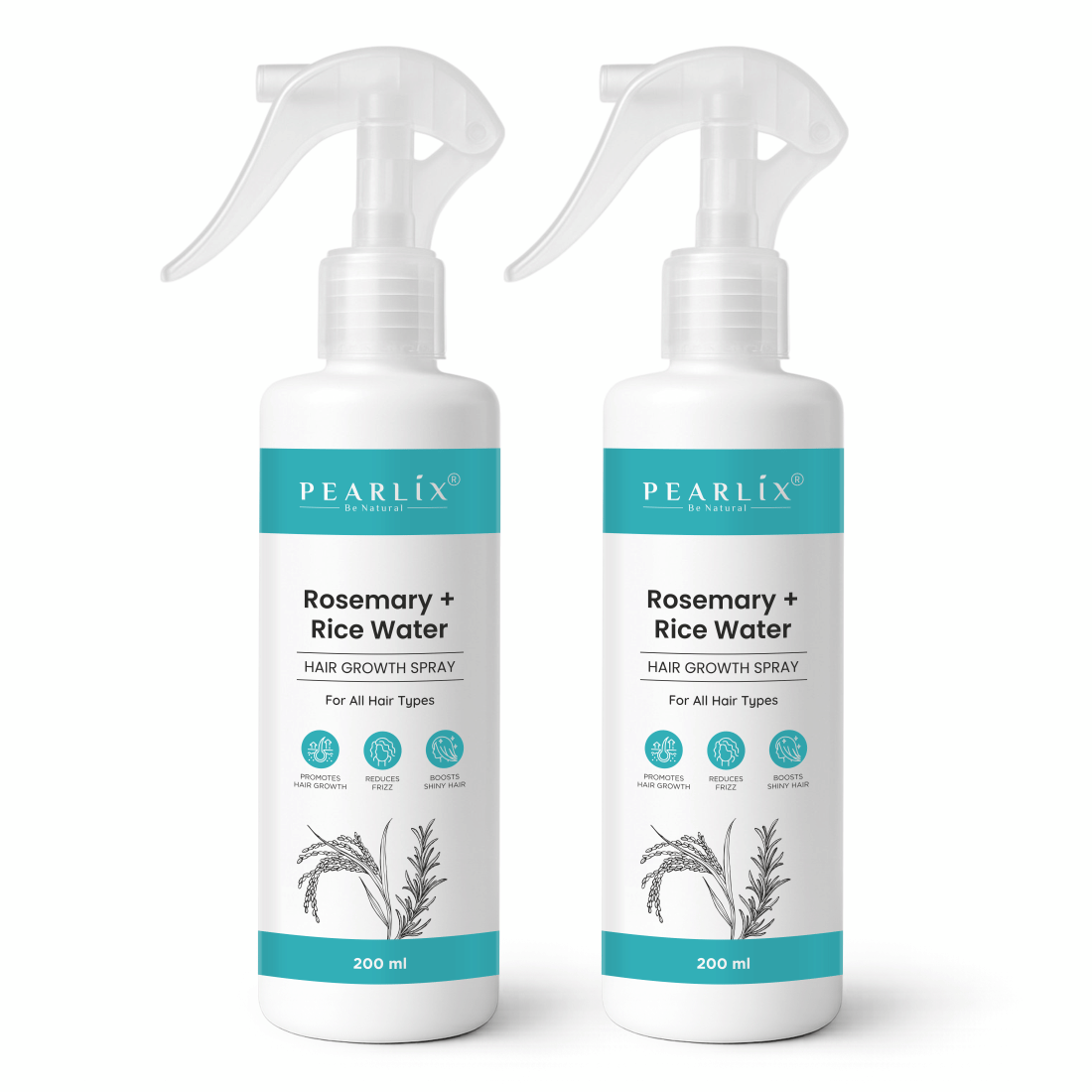 Rosemary & Rice Water Hair Spray | Strengthening Hair Mist with Natural Shine | Non-Sticky, Fast Absorbing Leave-In Spray for Scalp & Hair | For Men & Women (Each 200ml Pack of 2) Rosemary & Rice Water Hair Spray | Strengthening Hair Mist with Natural Shine | Non-Sticky, Fast Absorbing Leave-In Spray for Scalp & Hair | For Men & Women (Each 200ml Pack of 2)