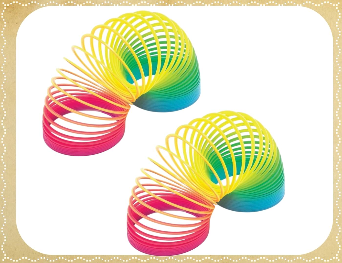     			Shivsoft Kid Magic Spring Rainbow Bouncy Expandable Slinky Magic Toys Return Gift, Party Favours (Multi Coloured, Pack of 2)-mk9170