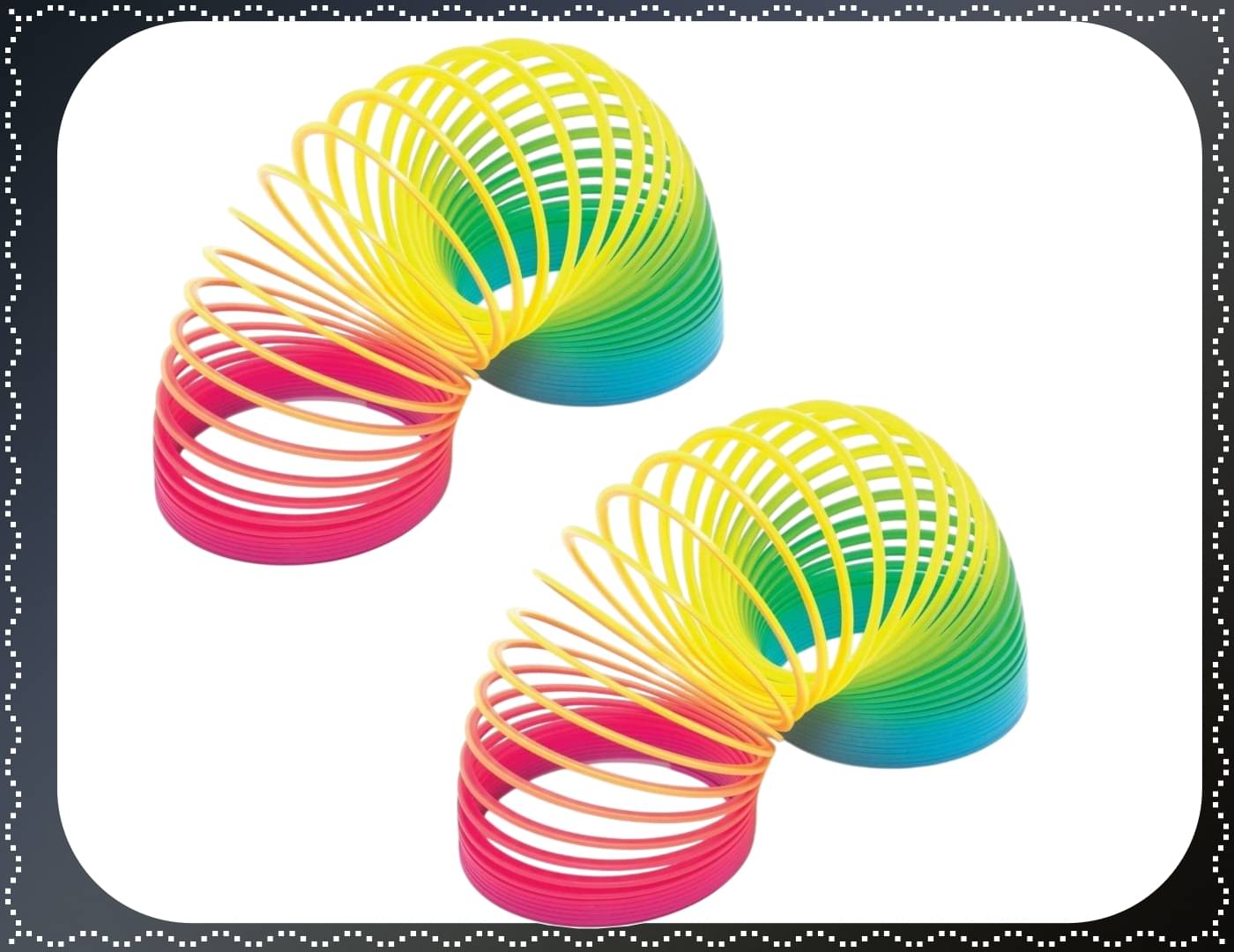     			Shivsoft Kid Magic Spring Rainbow Bouncy Expandable Slinky Magic Toys Return Gift, Party Favours (Multi Coloured, Pack of 2)-mk9301