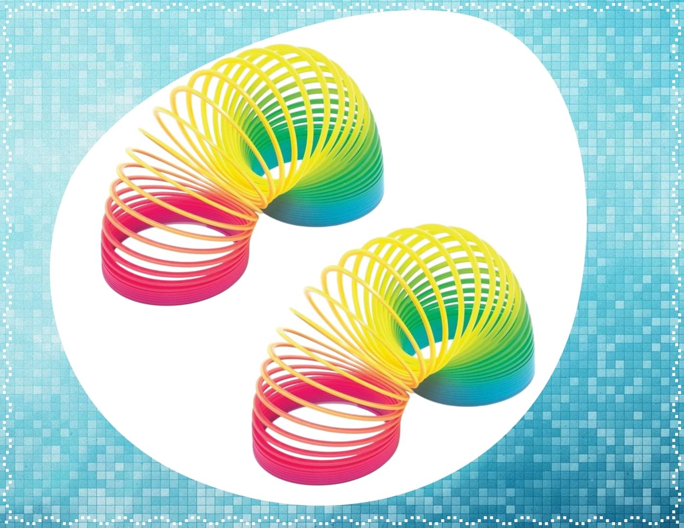     			Shivsoft Kid Magic Spring Rainbow Bouncy Expandable Slinky Magic Toys Return Gift, Party Favours (Multi Coloured, Pack of 2)-mk8581