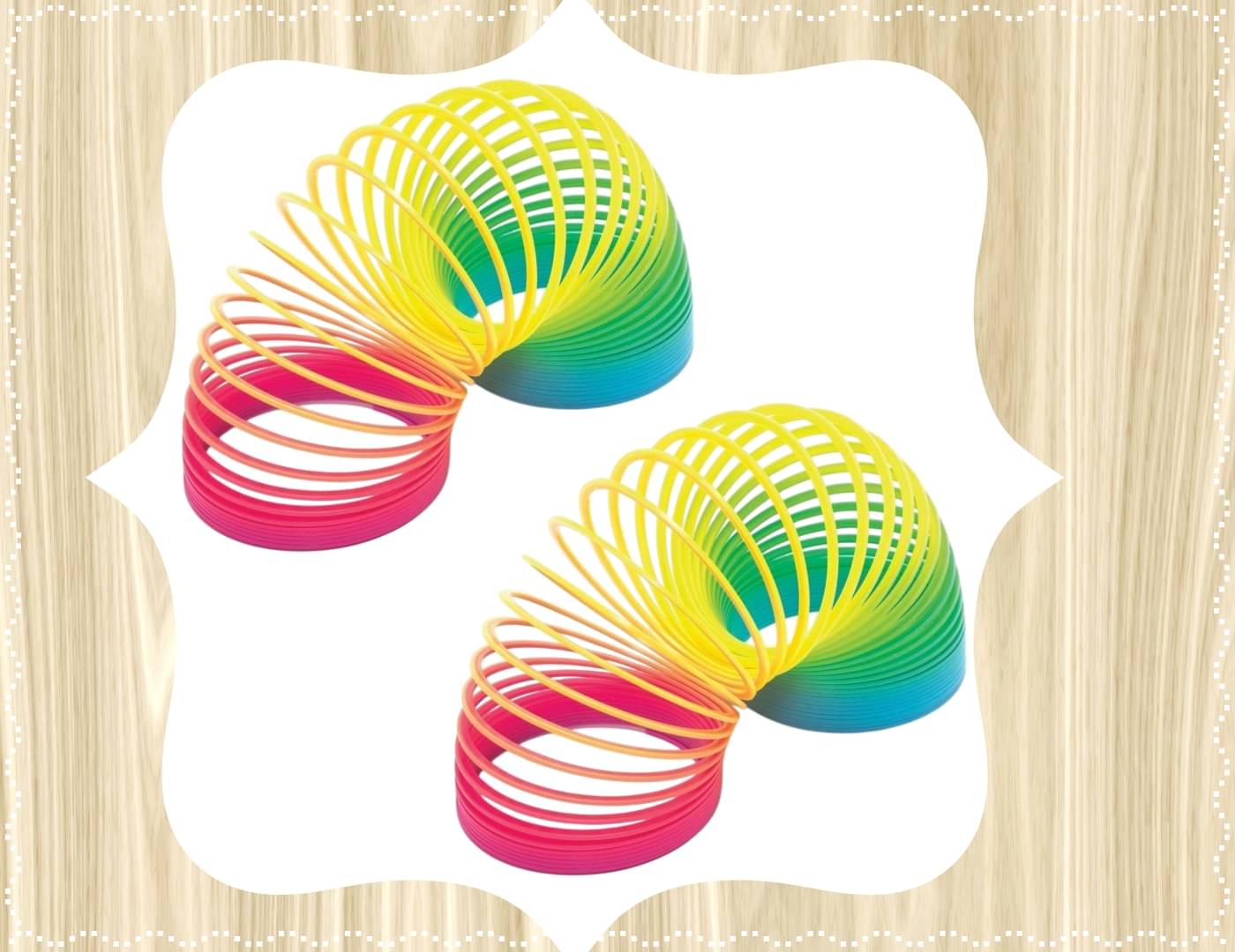     			Shivsoft Kid Magic Spring Rainbow Bouncy Expandable Slinky Magic Toys Return Gift, Party Favours (Multi Coloured, Pack of 2)-mk8936