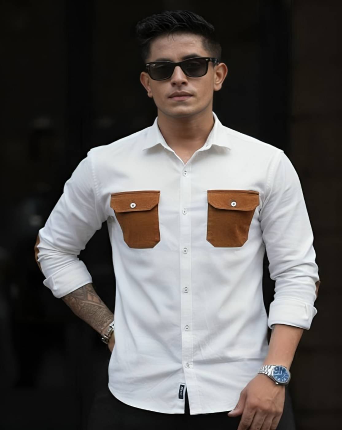     			THECLASSICTOGS Cotton Blend Regular Fit Solids Full Sleeves Men's Casual Shirt - White ( Pack of 1 )