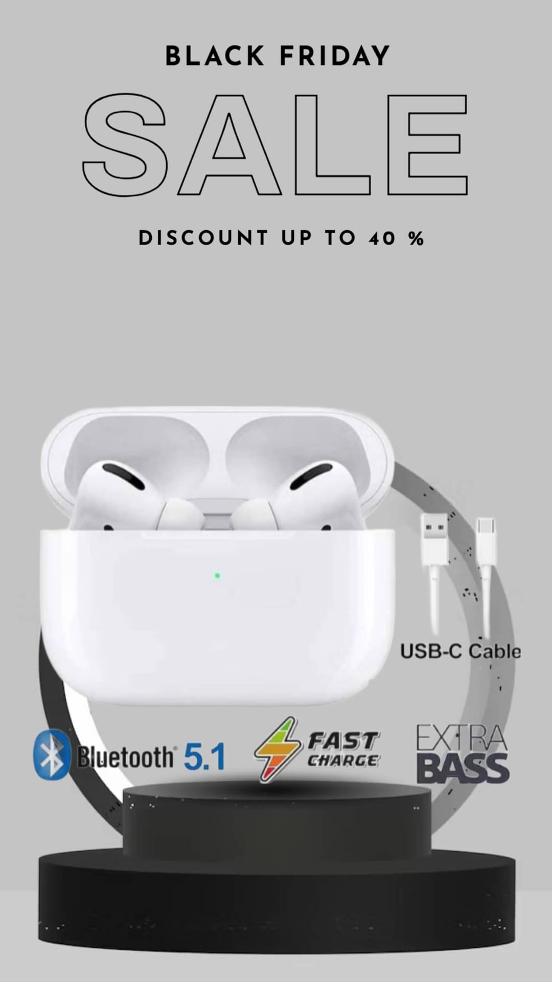     			TWS Wireless Earbuds with Touch Control & Mic | Bluetooth 5.1 | Noise Reduction | Charging Case | Compatible with All Smartphones