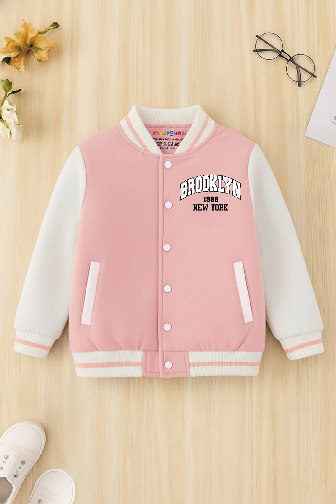     			Trampoline Girls Fleece Windcheaters For ( Pack of 1 , Pink )