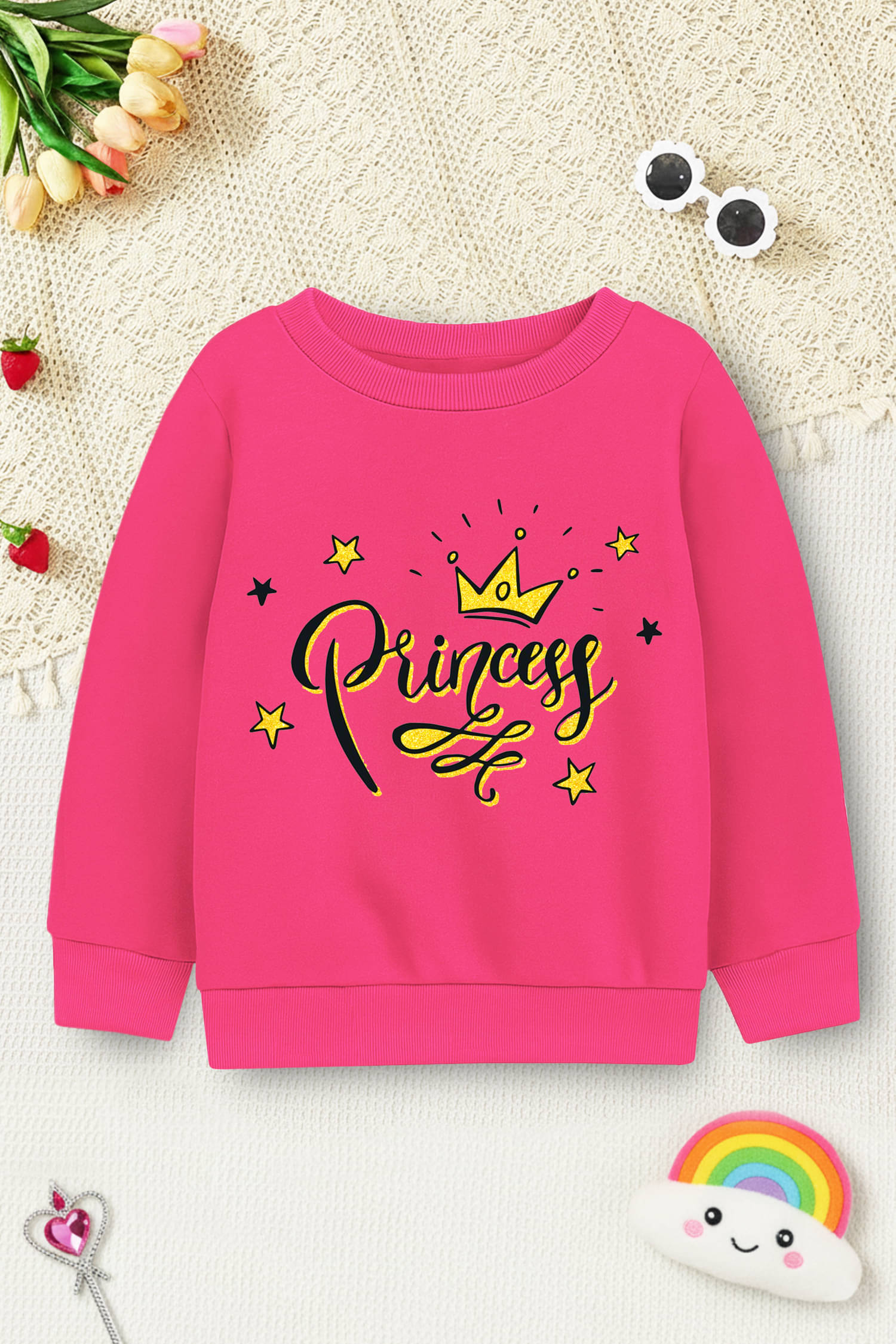     			Trampoline Pack of 1 Girls Fleece Sweatshirt ( Pink )