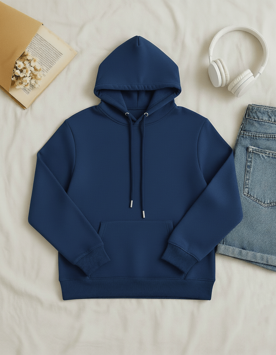 Try This Cotton Blend Hooded Men's Sweatshirt - Blue ( Pack of 1 )     			Try This Cotton Blend Hooded Men's Sweatshirt - Blue ( Pack of 1 )