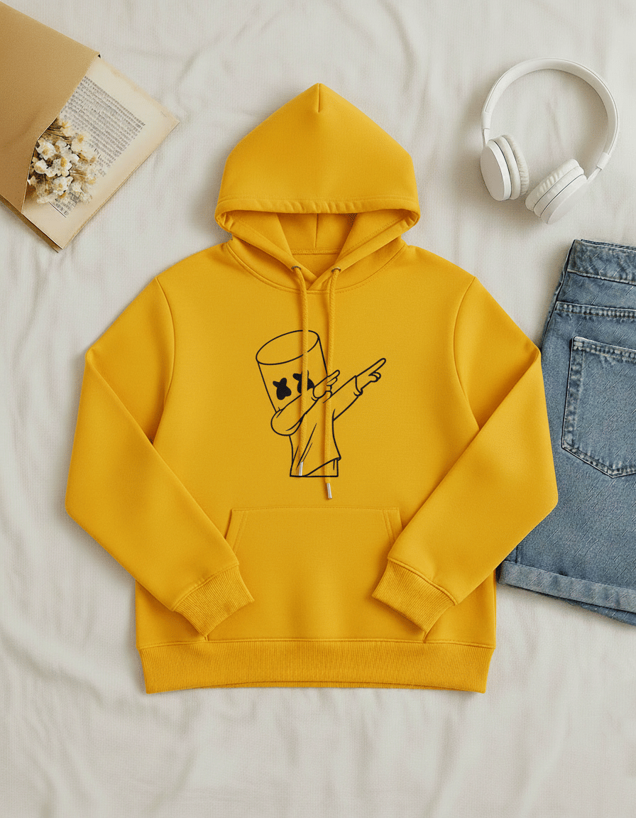 Try This Cotton Blend Hooded Men's Sweatshirt - Yellow ( Pack of 1 ) Try This Cotton Blend Hooded Men's Sweatshirt - Yellow ( Pack of 1 )