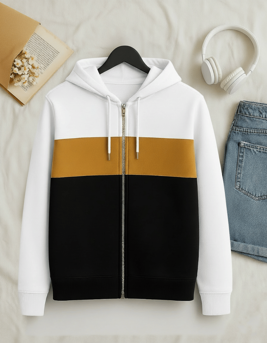 Try This Cotton Blend Hooded Men's Sweatshirt - White ( Pack of 1 )     			Try This Cotton Blend Hooded Men's Sweatshirt - White ( Pack of 1 )