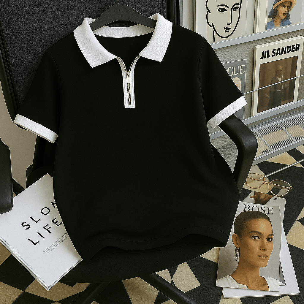 Try This Men Cotton Blend Regular Fit Colorblock Polo T Shirt ( Black ) Try This Men Cotton Blend Regular Fit Colorblock Polo T Shirt ( Black )