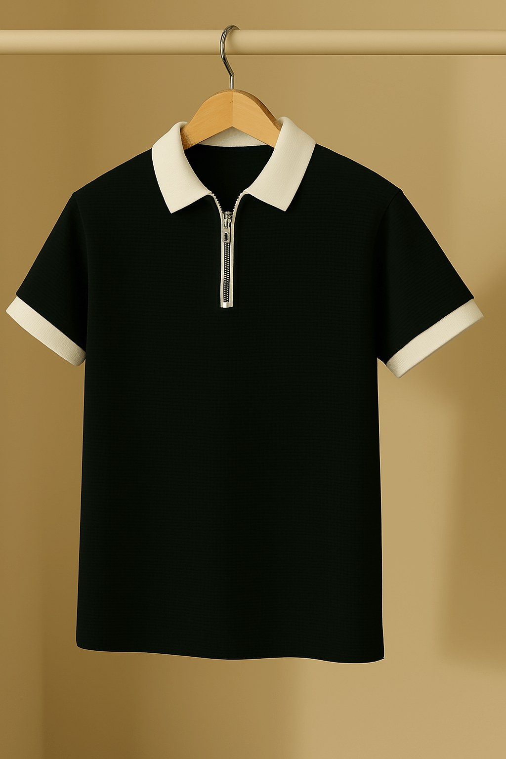 Try This Men Cotton Blend Regular Fit Colorblock Polo T Shirt ( Black )     			Try This Men Cotton Blend Regular Fit Colorblock Polo T Shirt ( Black )