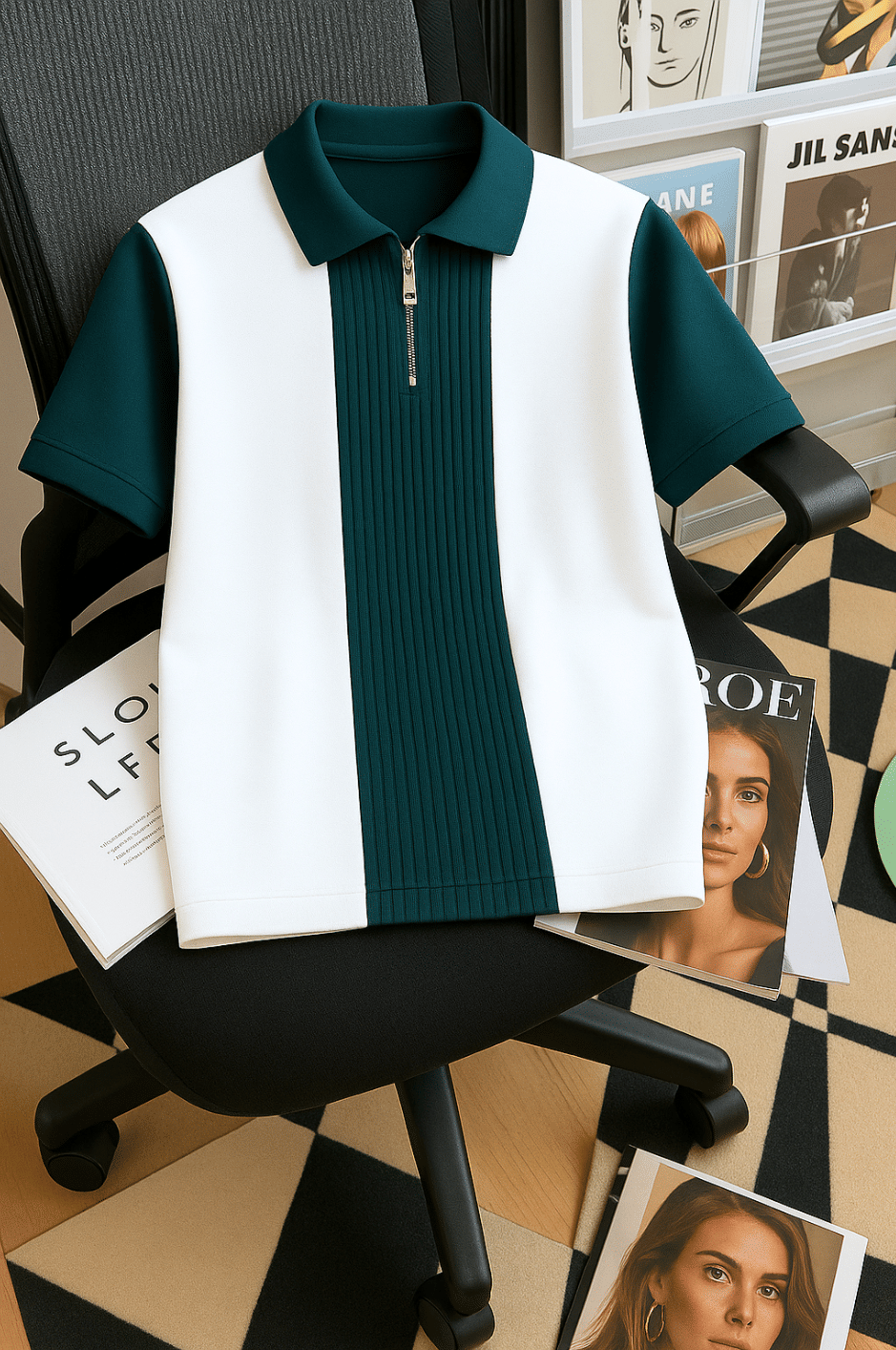 Try This Men Cotton Blend Regular Fit Colorblock Polo T Shirt ( Green ) Try This Men Cotton Blend Regular Fit Colorblock Polo T Shirt ( Green )