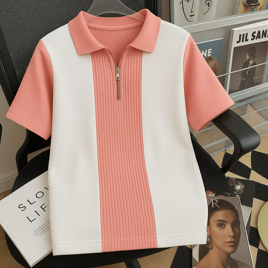 Try This Men Cotton Blend Regular Fit Colorblock Polo T Shirt ( Pink ) Try This Men Cotton Blend Regular Fit Colorblock Polo T Shirt ( Pink )