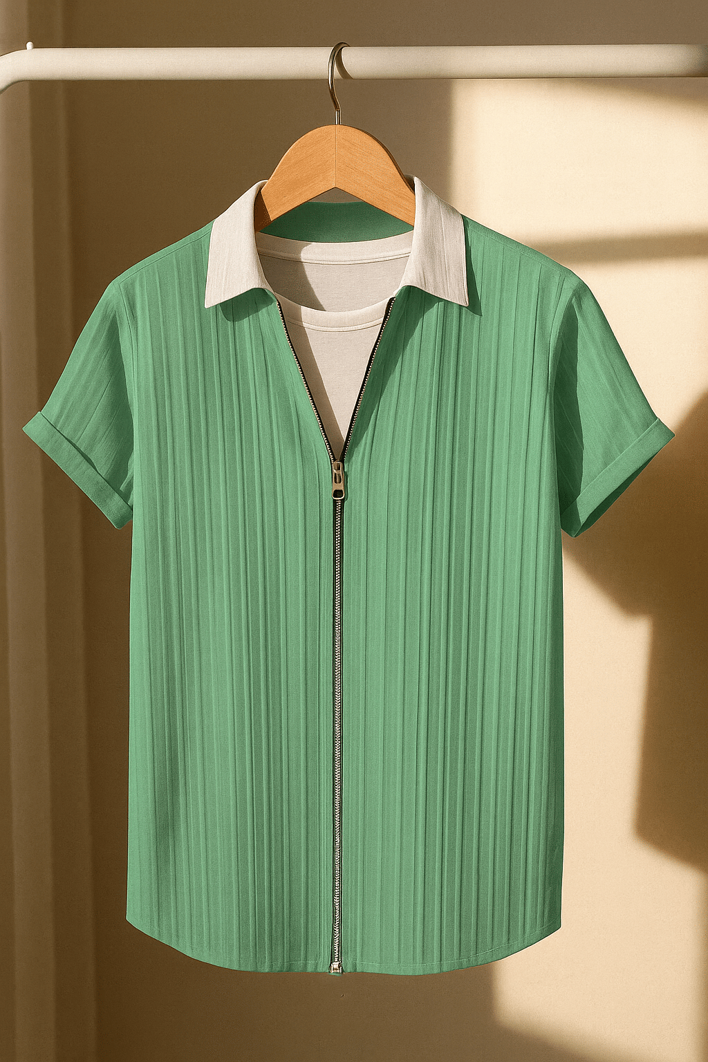 Try This Men Cotton Blend Regular Fit Colorblock Polo T Shirt ( Sea Green )     			Try This Men Cotton Blend Regular Fit Colorblock Polo T Shirt ( Sea Green )