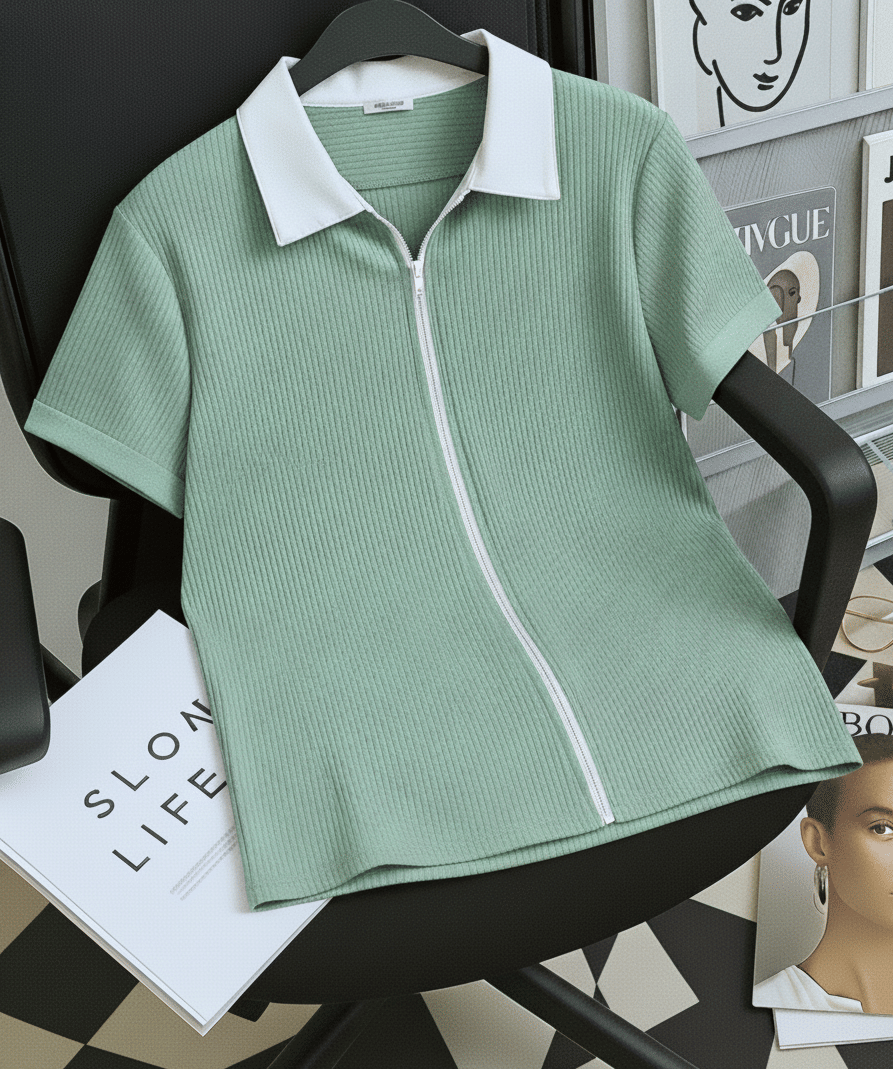 Try This Men Cotton Blend Regular Fit Solid Polo T Shirt ( Sea Green ) Try This Men Cotton Blend Regular Fit Solid Polo T Shirt ( Sea Green )