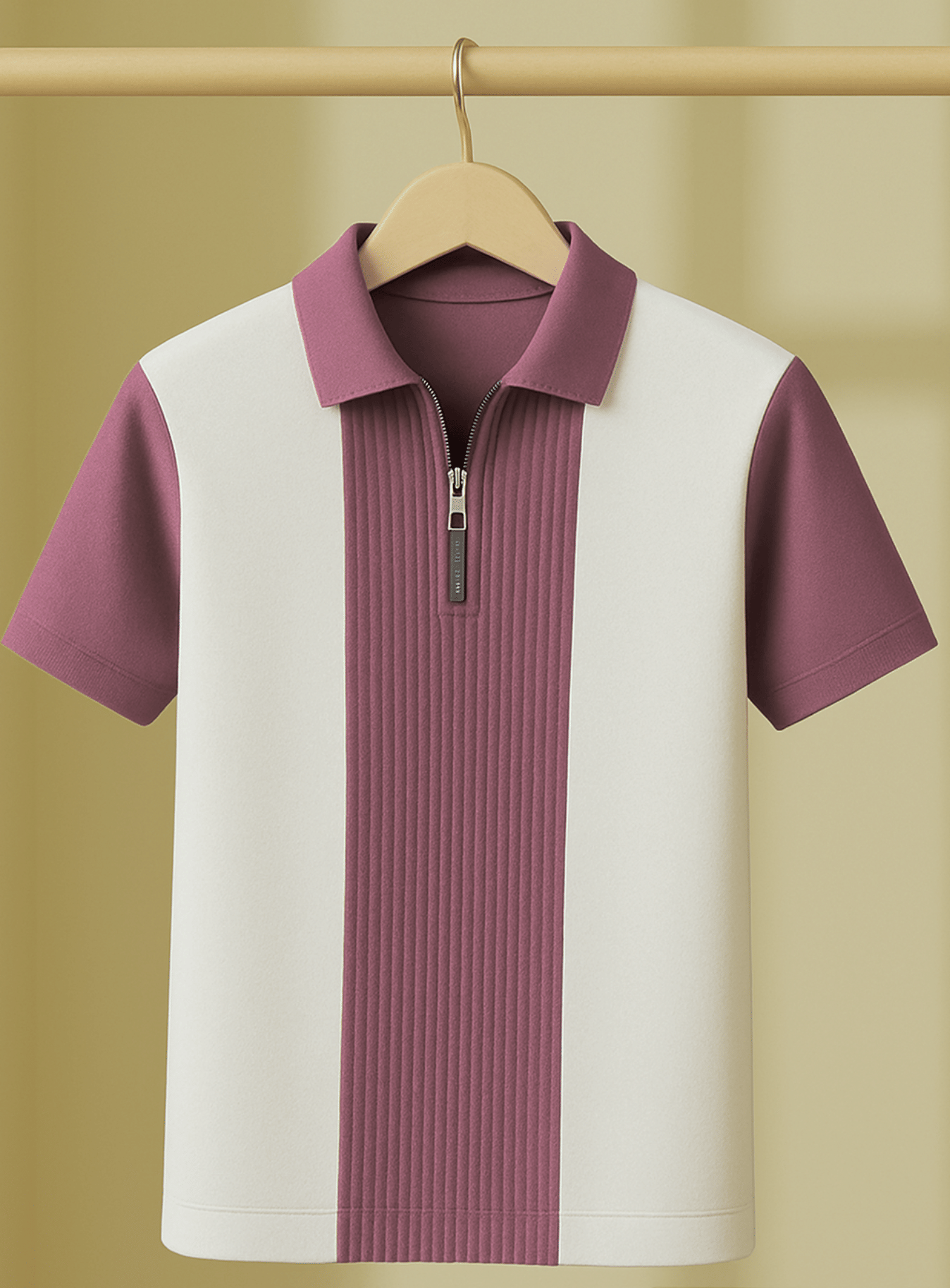 Try This Men Cotton Blend Regular Fit Colorblock Polo T Shirt ( Purple )     			Try This Men Cotton Blend Regular Fit Colorblock Polo T Shirt ( Purple )