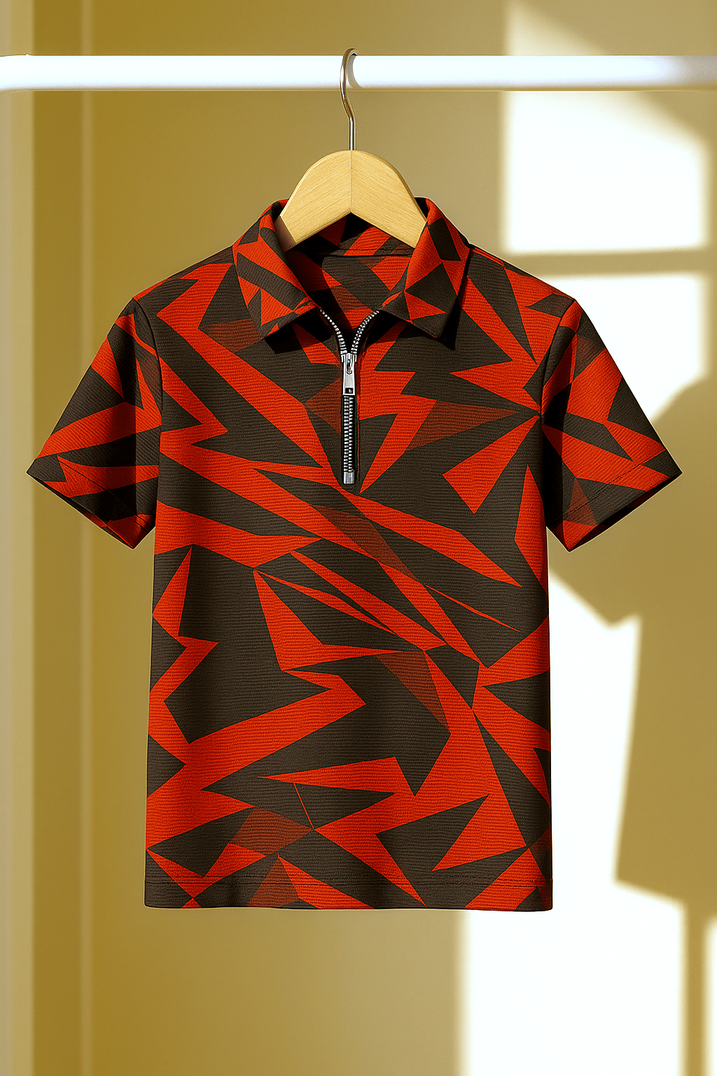 Try This Men Cotton Blend Regular Fit Colorblock Polo T Shirt ( Red )     			Try This Men Cotton Blend Regular Fit Colorblock Polo T Shirt ( Red )