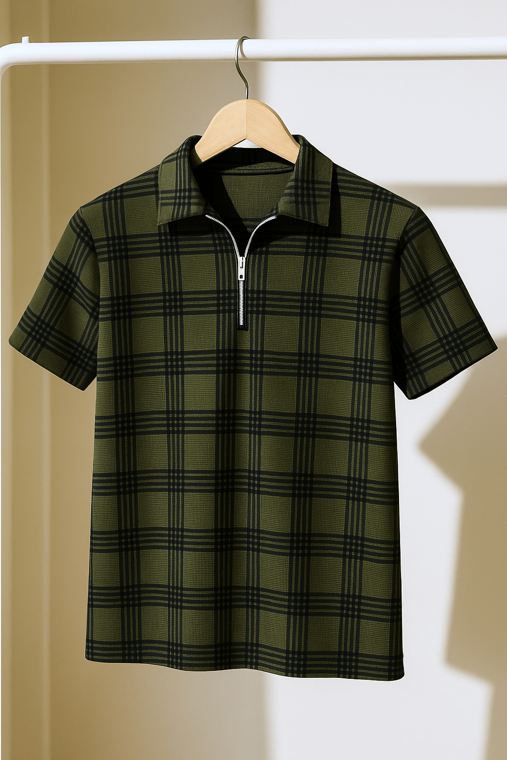 Try This Men Cotton Blend Regular Fit Colorblock Polo T Shirt ( Green )     			Try This Men Cotton Blend Regular Fit Colorblock Polo T Shirt ( Green )