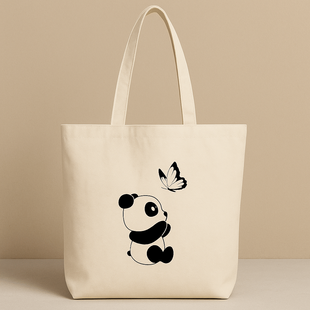     			UNY INDUSTRIES Tote Bag Canvas Set of 1 ( Off White )