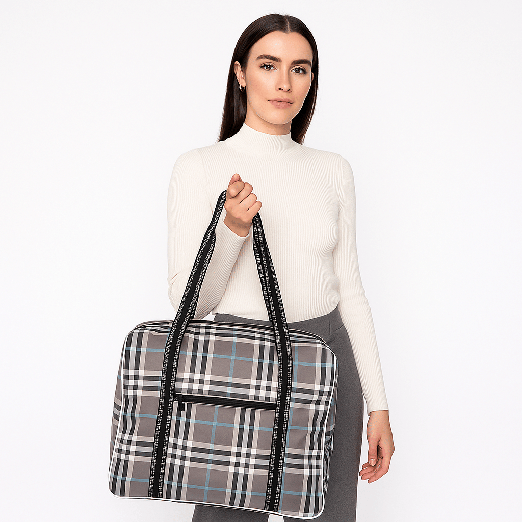     			VALLY Shoulder Bag Fabric Set of 1 ( Grey )